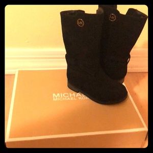 Michael Kors black zip up boots!